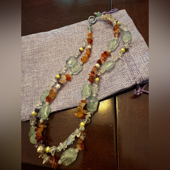 Artisan Multicolor Gemstone Necklace - Picture 1 of 3